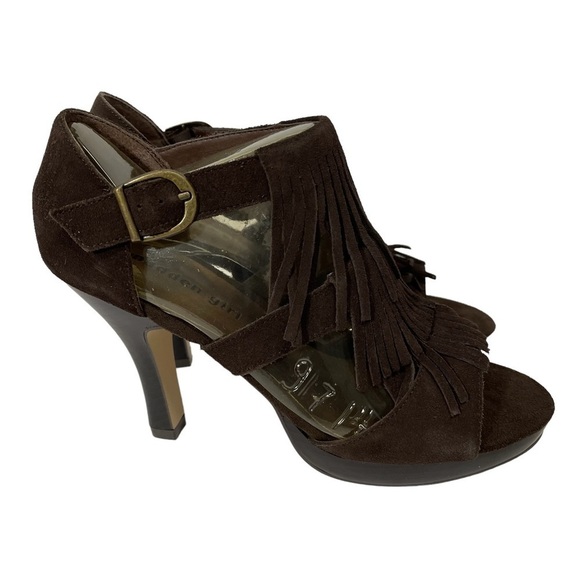 Madden Girl Brown Suede platform Dress Heels Size 8 - Picture 2 of 12